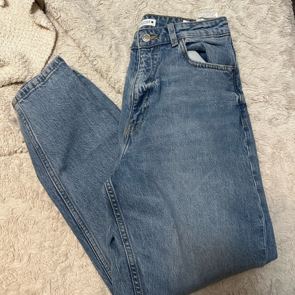 Zara Blue Ankle & Cropped Jeans